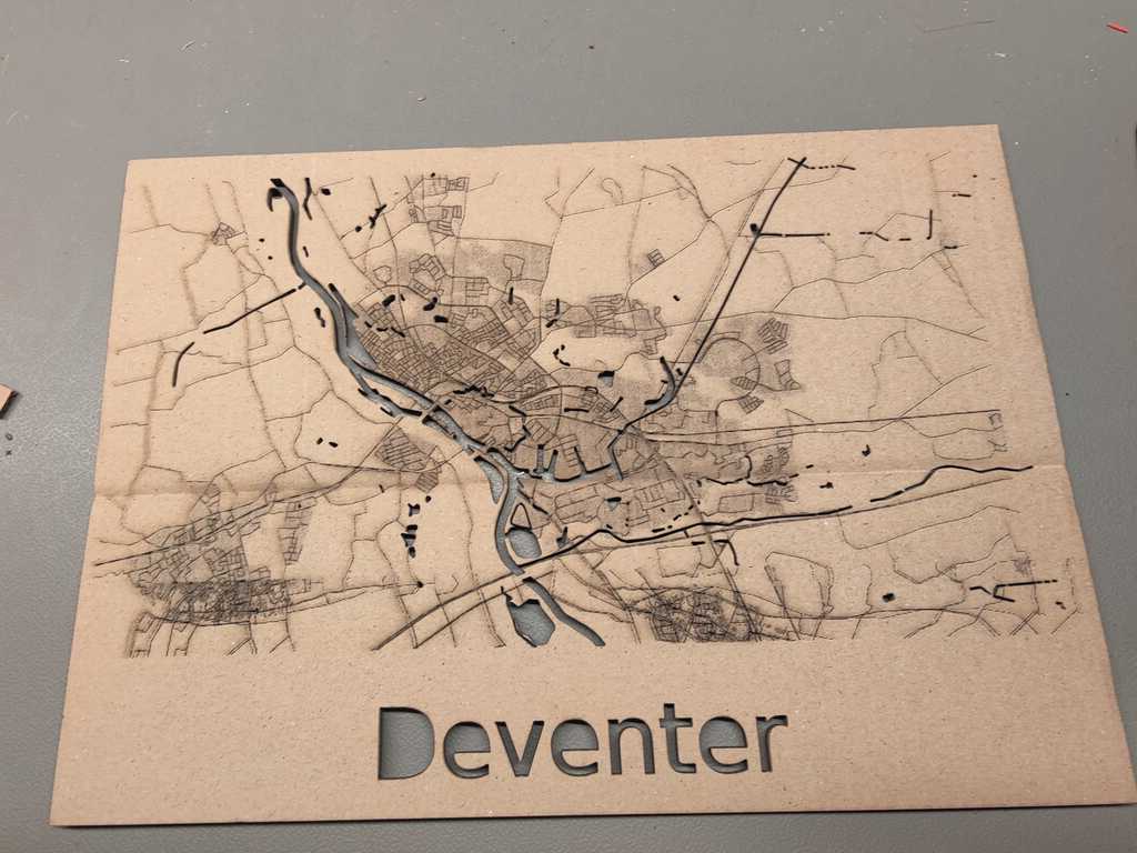 first run city map on cardboard